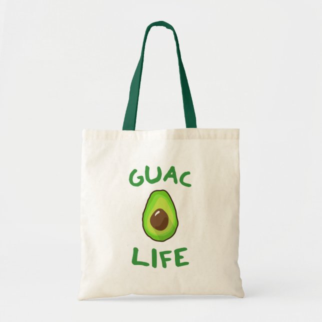 Tote Bag La VIE de GUAC (guacamole) - vert (Devant)