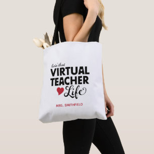 Tote Bag La vie d'un enseignant virtuel