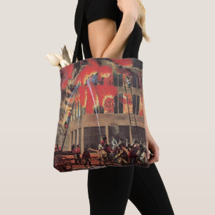Tote Bag La vie d'un pompier, d'une entreprise Vintage