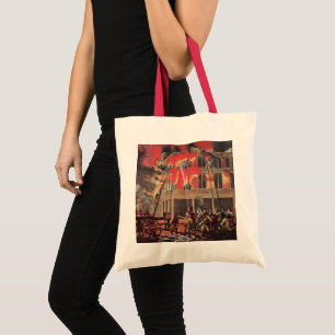 Tote Bag La vie d'un pompier, d'une entreprise Vintage