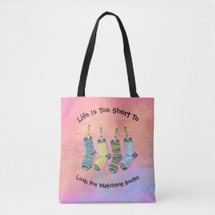 Tote Bag La Vie Est Des Chaussettes Courtes Dit Citations D