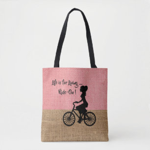 Tote Bag La vie est en vie - Le tour sur le Arrière - plan 