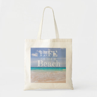 Tote Bag La vie est meilleure à la plage