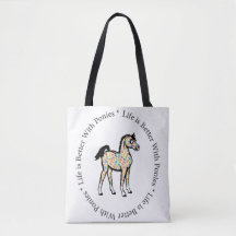 La vie est meilleure avec des poneys Fourre-tout