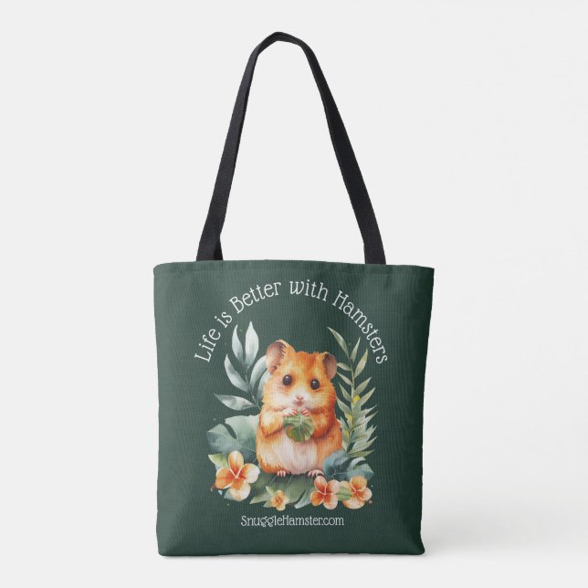 Tote Bag La vie est meilleure avec Hamsters | SnuggleHamste (Dos)