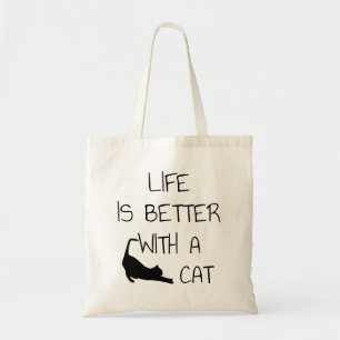 Tote Bag La vie est meilleure avec un chat - Amoureux des c