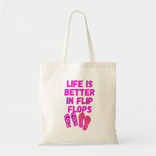 Tote Bag La vie est meilleure dans les tongs