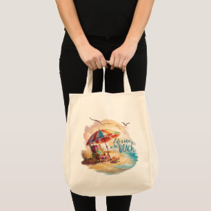 Tote Bag La vie est meilleure sur la plage Esthétique côtiè