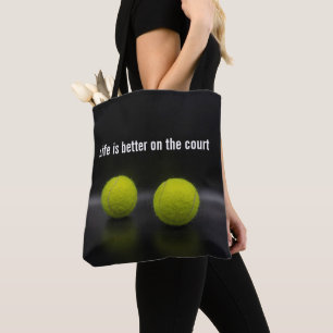 Tote Bag La vie est meilleure sur le terrain avec un ballon