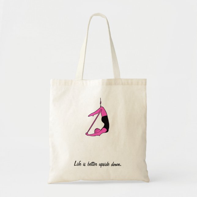 Tote Bag La vie est mieux à l'envers - lyra (Devant)