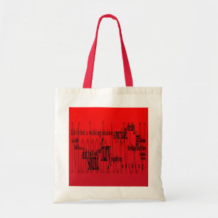 Tote Bag La "vie mais une ombre de marche" Macbeth