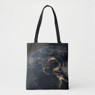 Tote Bag La Ville Éclairait Le Japon La Nuit.