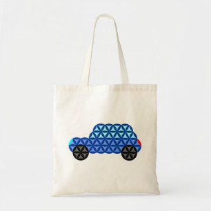 Tote Bag La Voiture De Vie - Formes Sacrées B1, Bleu.