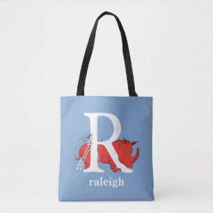 Tote Bag L'ABC de Dr Seuss : Lettre R - Blanc Ajoutez vot