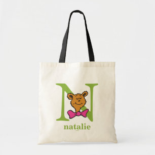 Tote Bag L'ABC du Dr Seuss : Lettre N - Vert Ajoutez votr