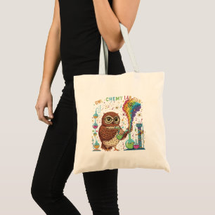 Tote Bag Laboratoire de chimie amusant de la chouette migno