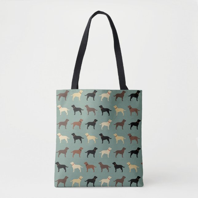 Tote Bag Laboratoires de Motif des silhouettes de chien des (Devant)