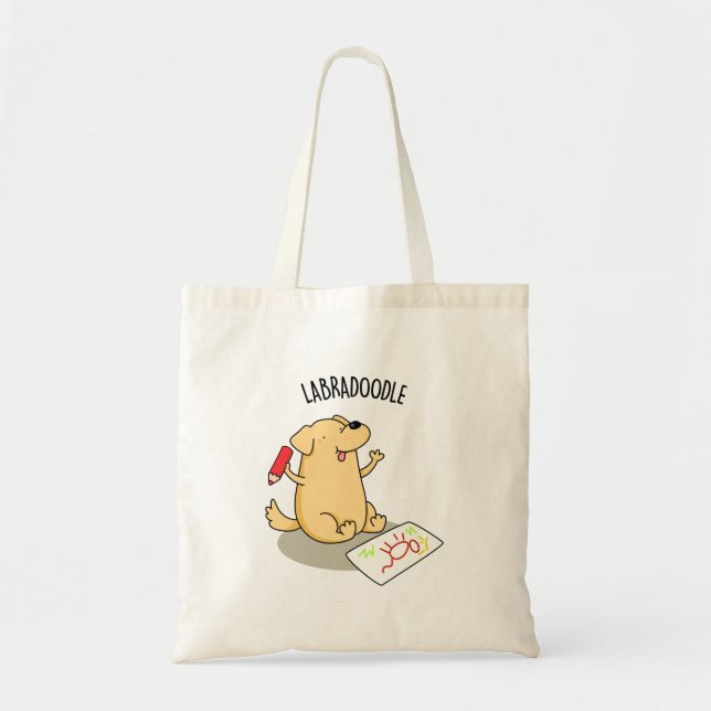Tote Bag Labradoodle Funny Labrador Chien Pun (Devant)