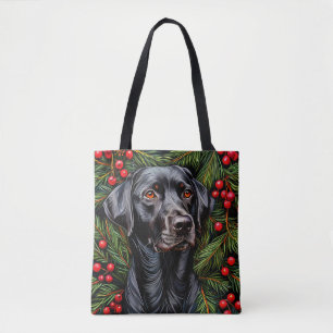 Tote Bag labrador de Noël chien