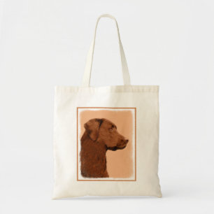 Tote Bag Labrador Retriever (Chocolat) Peinture - Chien Art