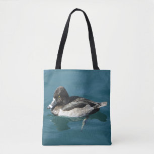 Tote Bag Lac Canard Photo Black White Feathers Water Bird