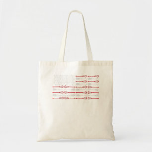 Tote Bag Lacrosse Coach Badass Job Title US Drapeau Lacross