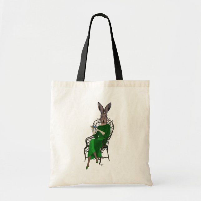 Tote Bag Lady Bella Rabbit Prendre du thé 2 (Devant)