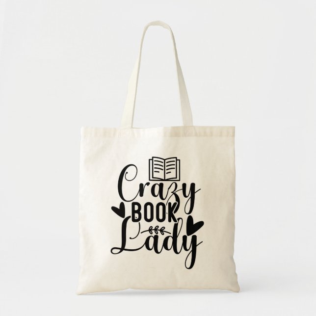 Tote Bag Lady du livre fou (Devant)