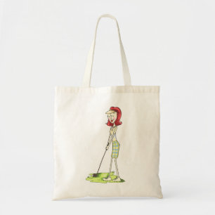 Tote Bag Lady Golfer