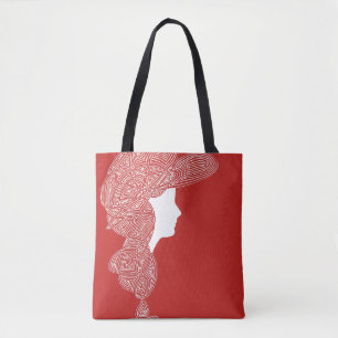 Tote Bag Lady Red