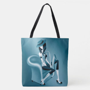 Tote Bag Lady Saxophoniste - Fourre-tout À L'Épaule Inspiré
