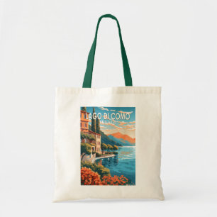 Tote Bag Lago di Como Italia Travel Art Vintage