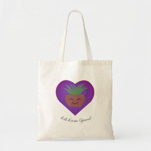 Tote Bag Laisser l'amour grandir Plante pointé
