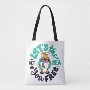 Tote Bag Laissez la mer vous libérer Gnome Tee