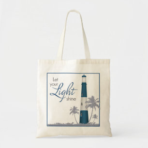Tote Bag "Laissez votre éclat léger !" Marine de