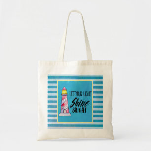 Tote Bag Laissez votre lumière briller la typographie du ph