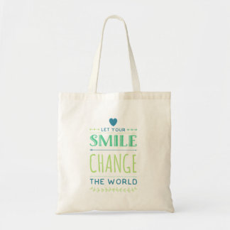 Tote Bag Laissez votre sourire changer le monde. sourire