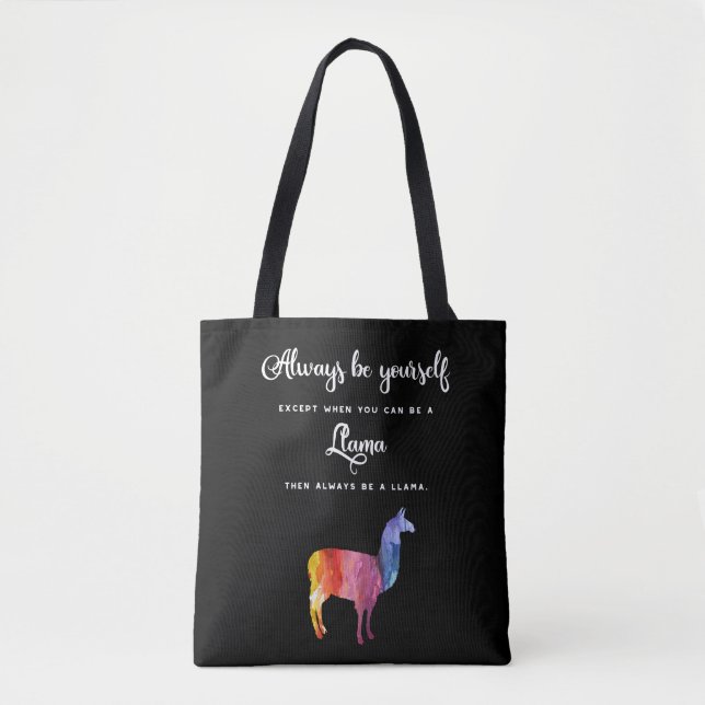 Tote Bag Lama. Soyez toujours vous-même à moins que vous (Devant)