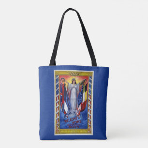 Tote Bag L'Amérique Patriotique Vintage, Paix Justice Liber