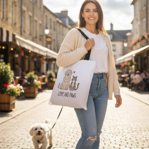 Tote Bag L'amour a des pattes Illustrations minimalistes