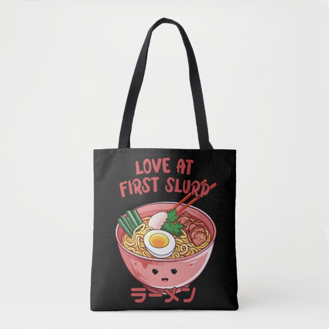Tote Bag L'amour au premier slurp (Devant)