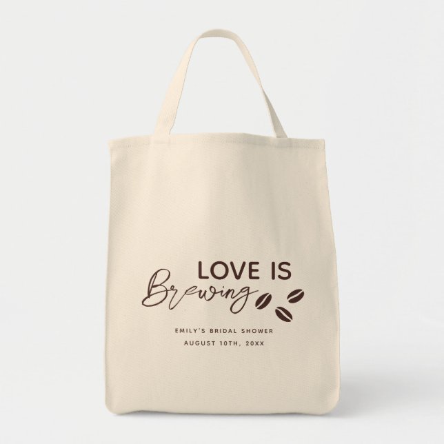 Tote Bag L'amour brasse du café Thème Fête des mariées (Devant)