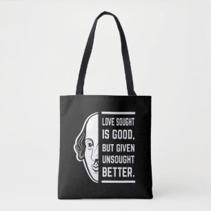 Tote Bag L'Amour Cherché Est Bon Shakespeare La Citation De