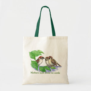 Tote Bag L'amour de la mère n'a pas besoin de mots, Oiseaux