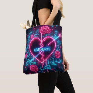 Tote Bag L'amour de la Saint Valentin fait mal au coeur de 