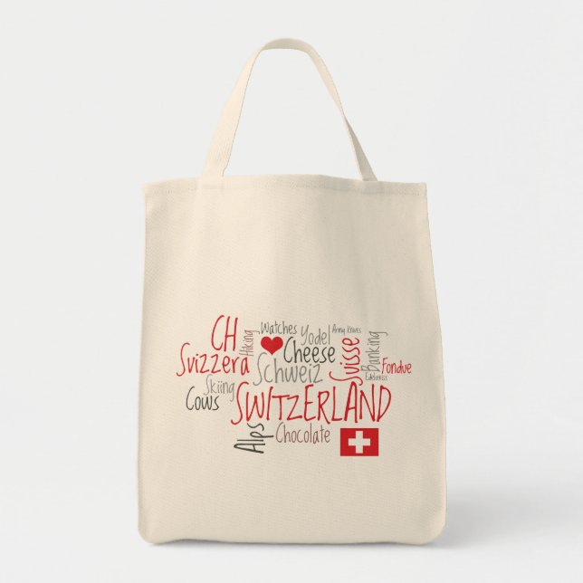 Tote Bag L'amour des choses I au sujet de la Suisse (Devant)