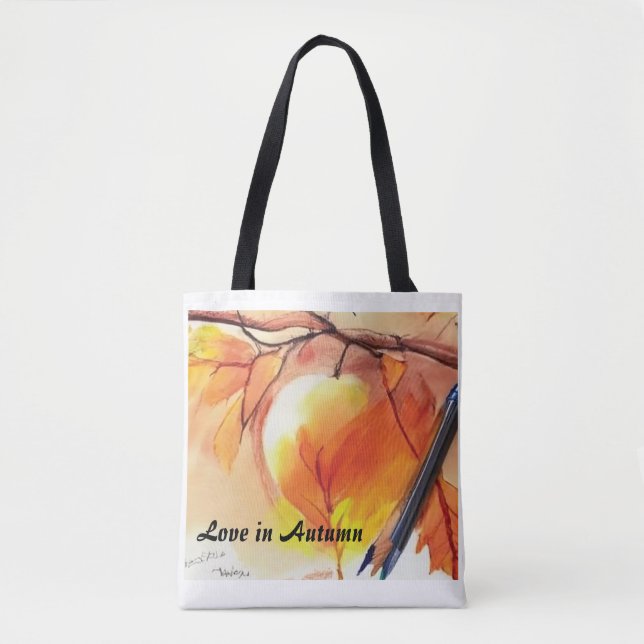 Tote Bag L'amour en automne (Devant)