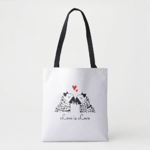 Tote Bag L'amour est amour Perruches lesbiennes