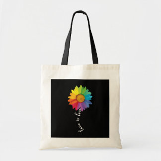 Tote Bag L'amour est amour Rainbow Sunflower gay lesbienne