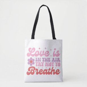 Tote Bag L'amour est dans l'air drôle anti-Valentin